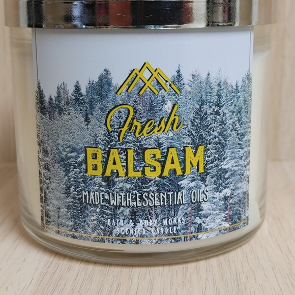 Bath & Body Works FRESH BALSAM Candle 3-Wick 14.5 oz Jar - Picture 2 of 11